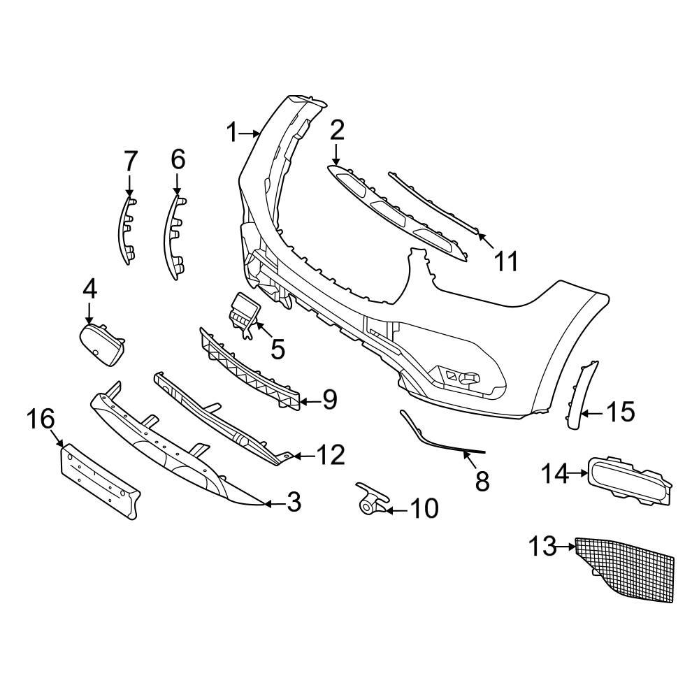 Mercedes-Benz OE 1678856803 - Front Left Lower Bumper Trim