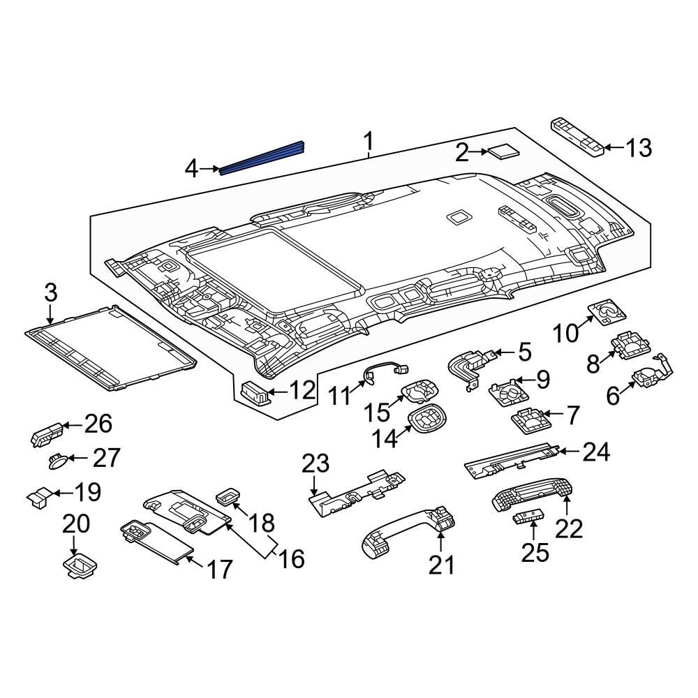 Mercedes-Benz OE 1677805500 - Sunroof Molding