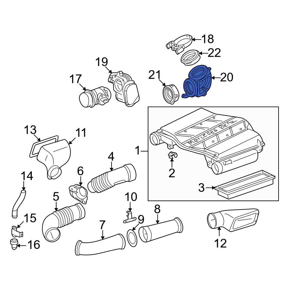 MercedesBenz OE 4630940011 Front Left Engine Air Intake Hose