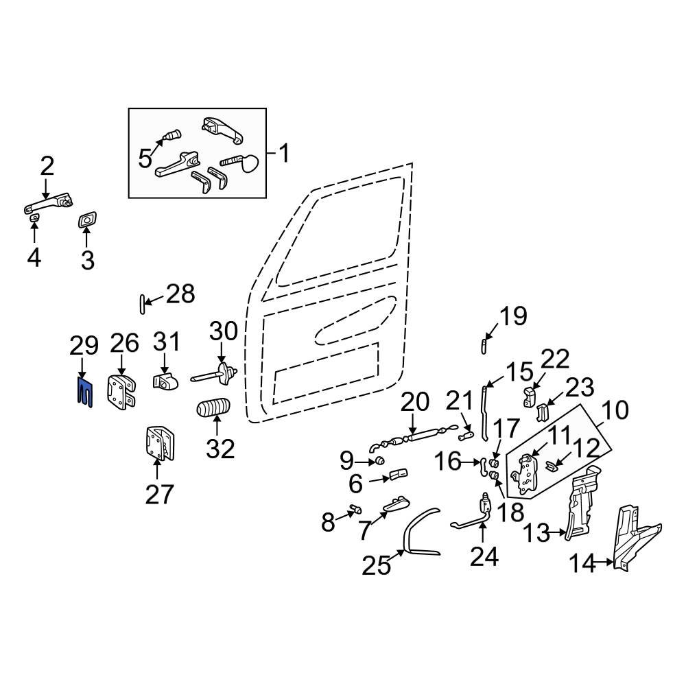 MercedesBenz OE 4607230197 Front Door Hinge Shim