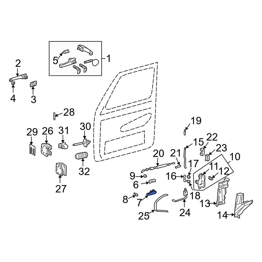 MercedesBenz OE 2027660124 Front Left Inner Interior Door Handle