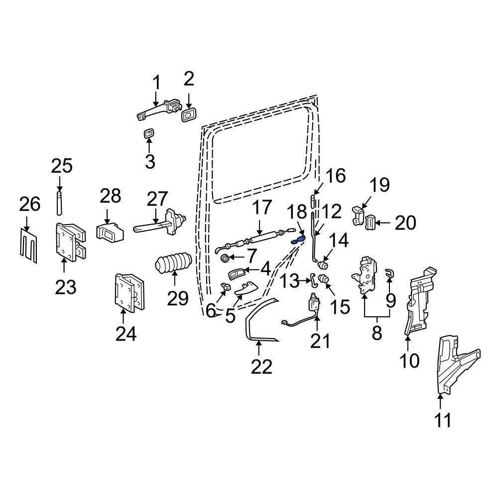 MercedesBenz OE 3097230055 Door Latch Cable Clip