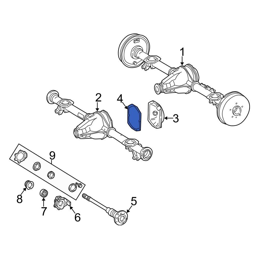 MercedesBenz OE 6013510080 Rear Axle Housing Cover Gasket