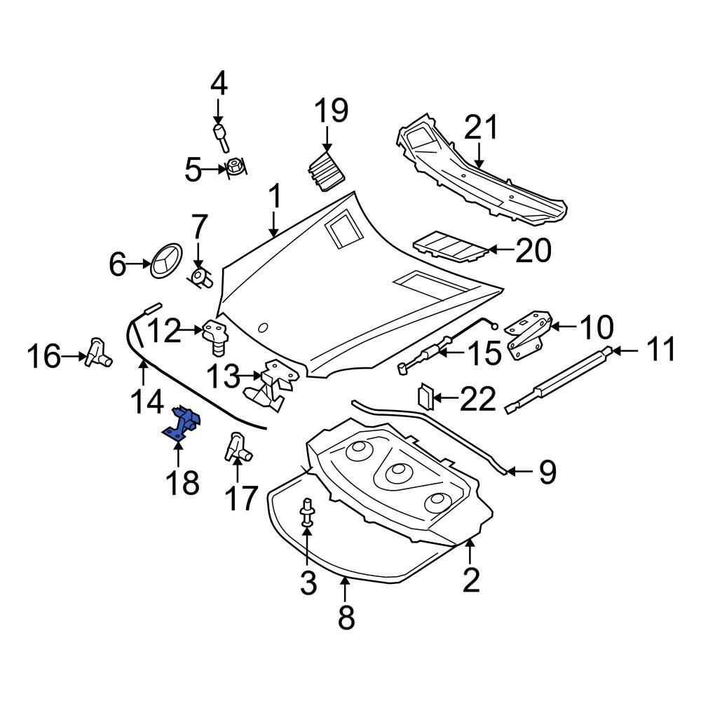 Mercedes-Benz OE 1648601147 - Front Windshield Washer Nozzle