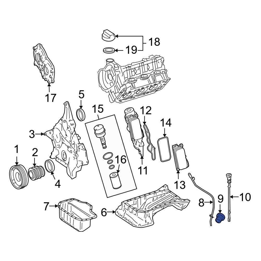 Mercedes-Benz OE 1120160000 - Engine Oil Dipstick Tube Seal