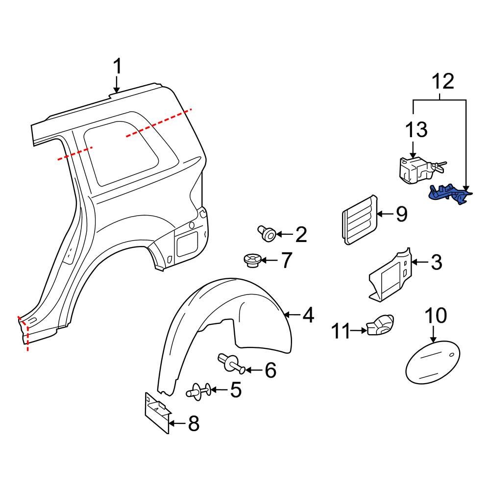 MercedesBenz OE 2518200172 Rear Fuel Door Latch