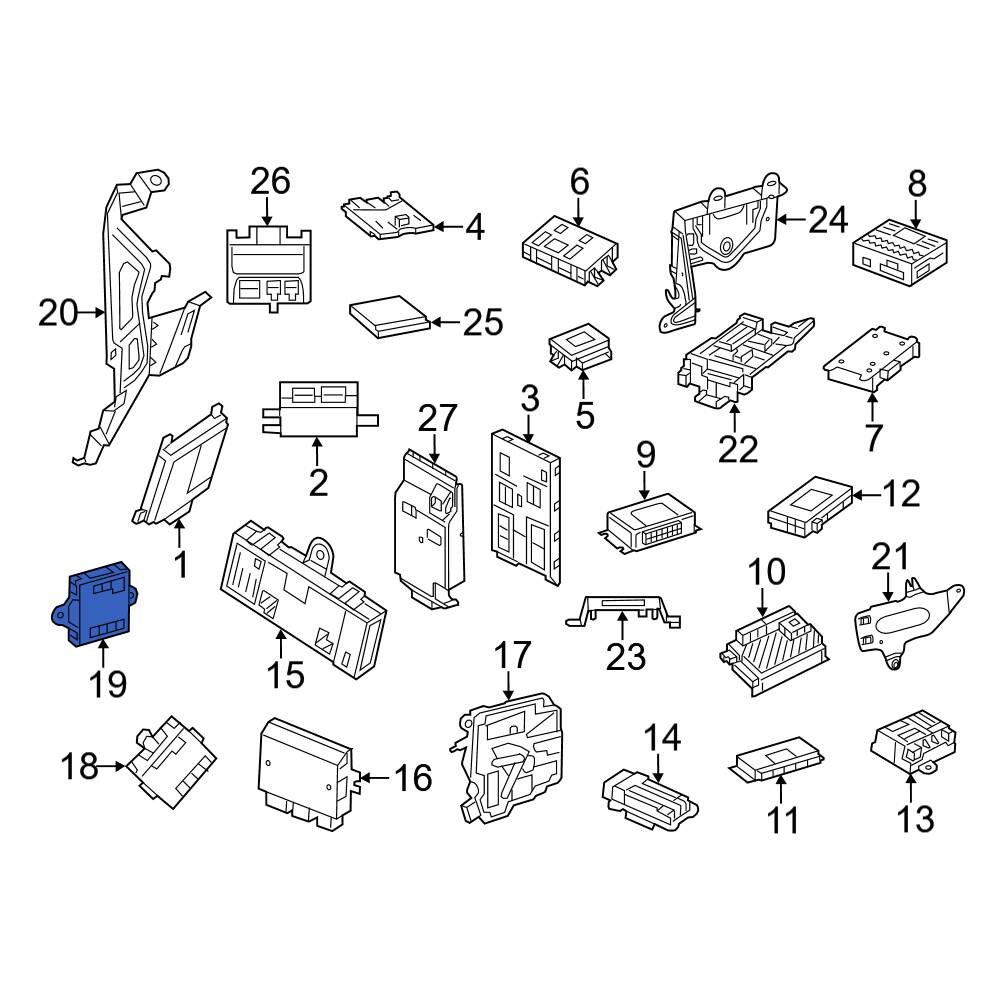 MercedesBenz OE 1669006307 Rear Left Door Control Module