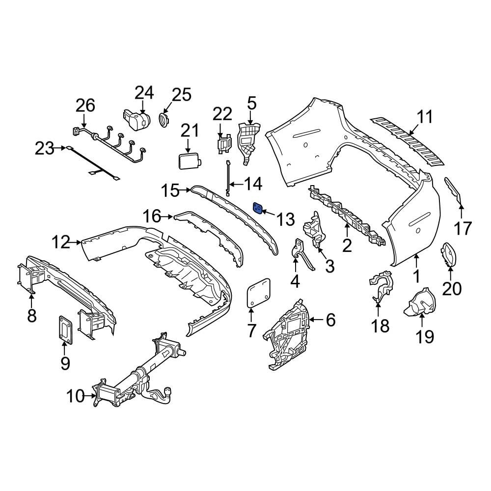 Mercedes-Benz OE 1668850801 - Rear Tow Eye Cap