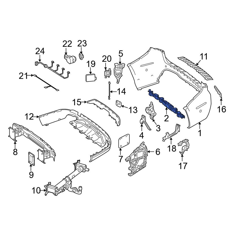 Mercedes-Benz OE 1668850100 - Rear Bumper Impact Absorber