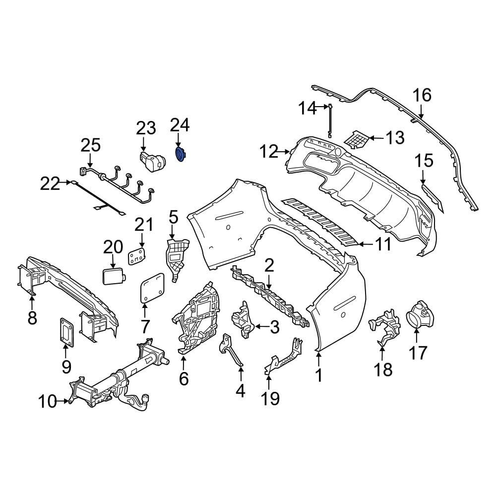 Mercedes-Benz OE 0005421251 - Front Parking Aid Sensor Retaining Ring