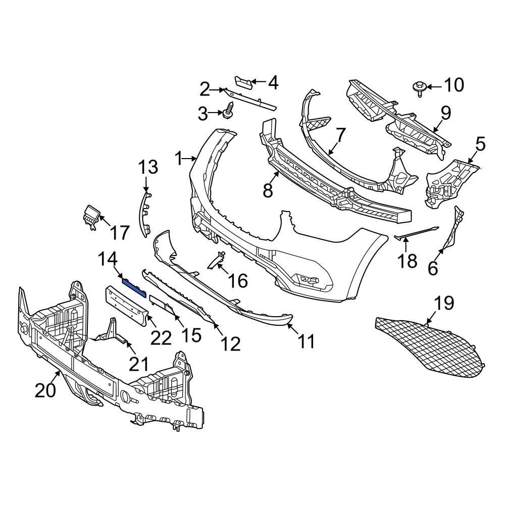 Mercedes Benz Oe 1678855904 Front Center Bumper Trim