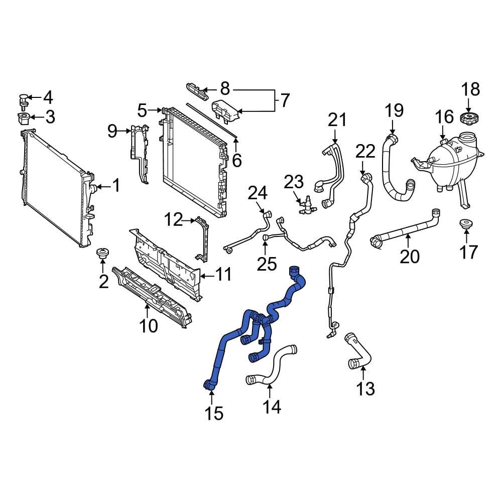 Mercedes-Benz OE 1675003600 - Right Radiator Coolant Hose