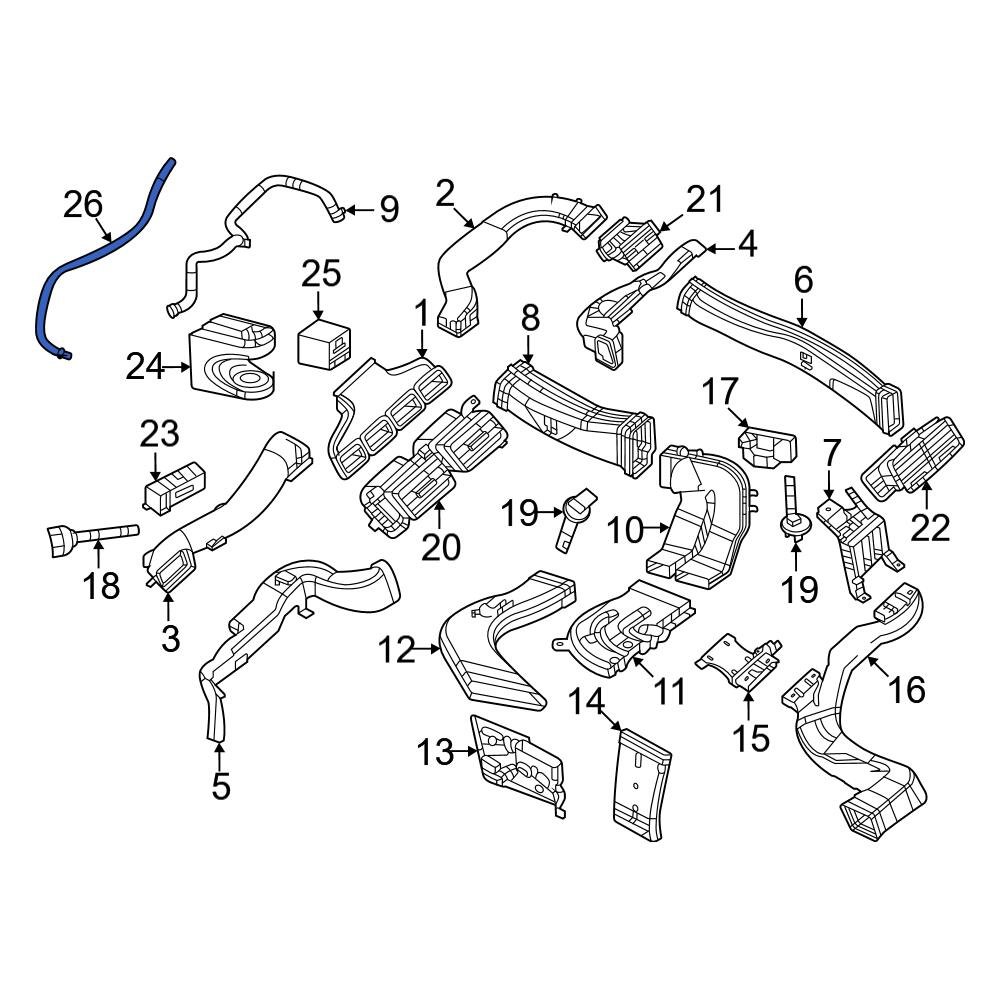 MercedesBenz OE 2538000100 Cabin Air Temperature Sensor Aspirator Tube