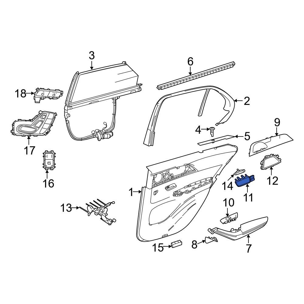 MercedesBenz OE 16776020008T92 Front Right Inner Interior Door Handle