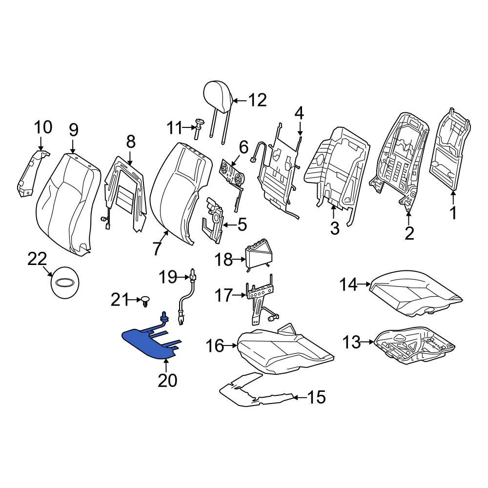 MercedesBenz OE 0009103675 Front Climate Controlled Seat Cooling Unit