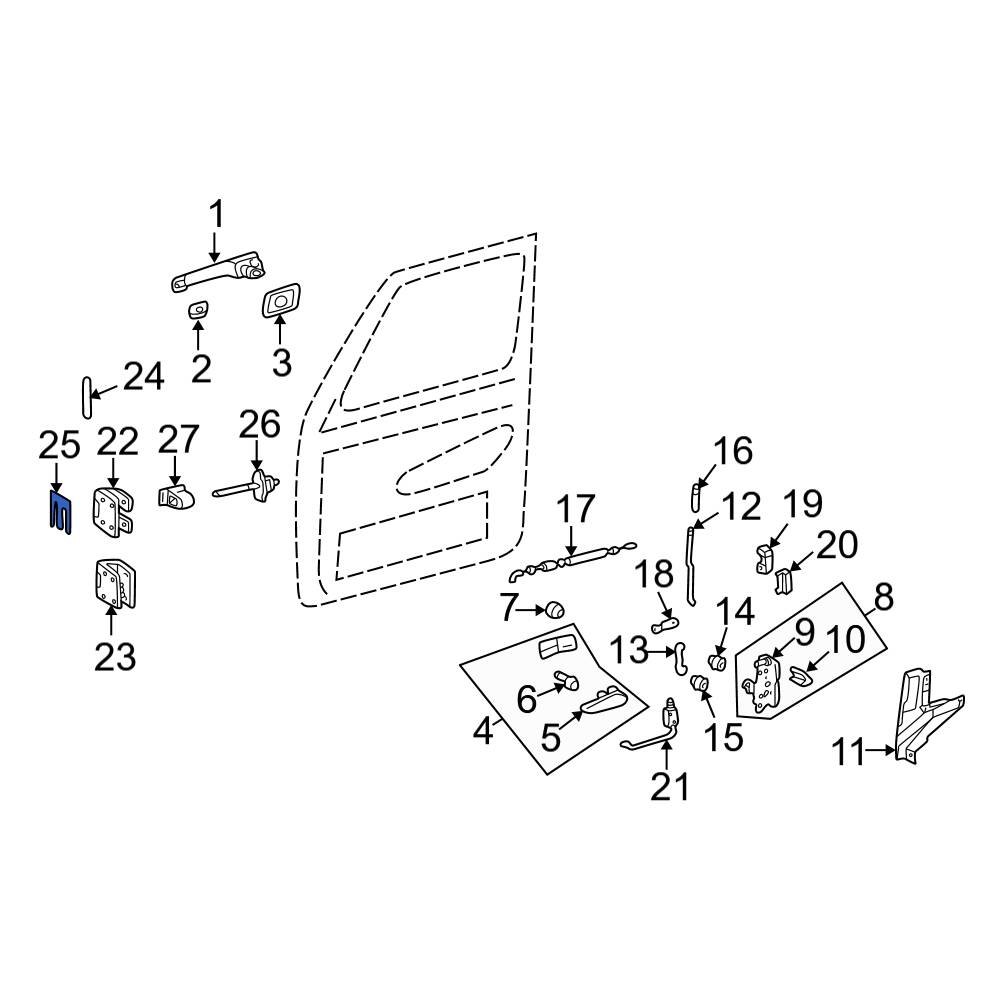 MercedesBenz OE 4637250000 Front Door Hinge Shim