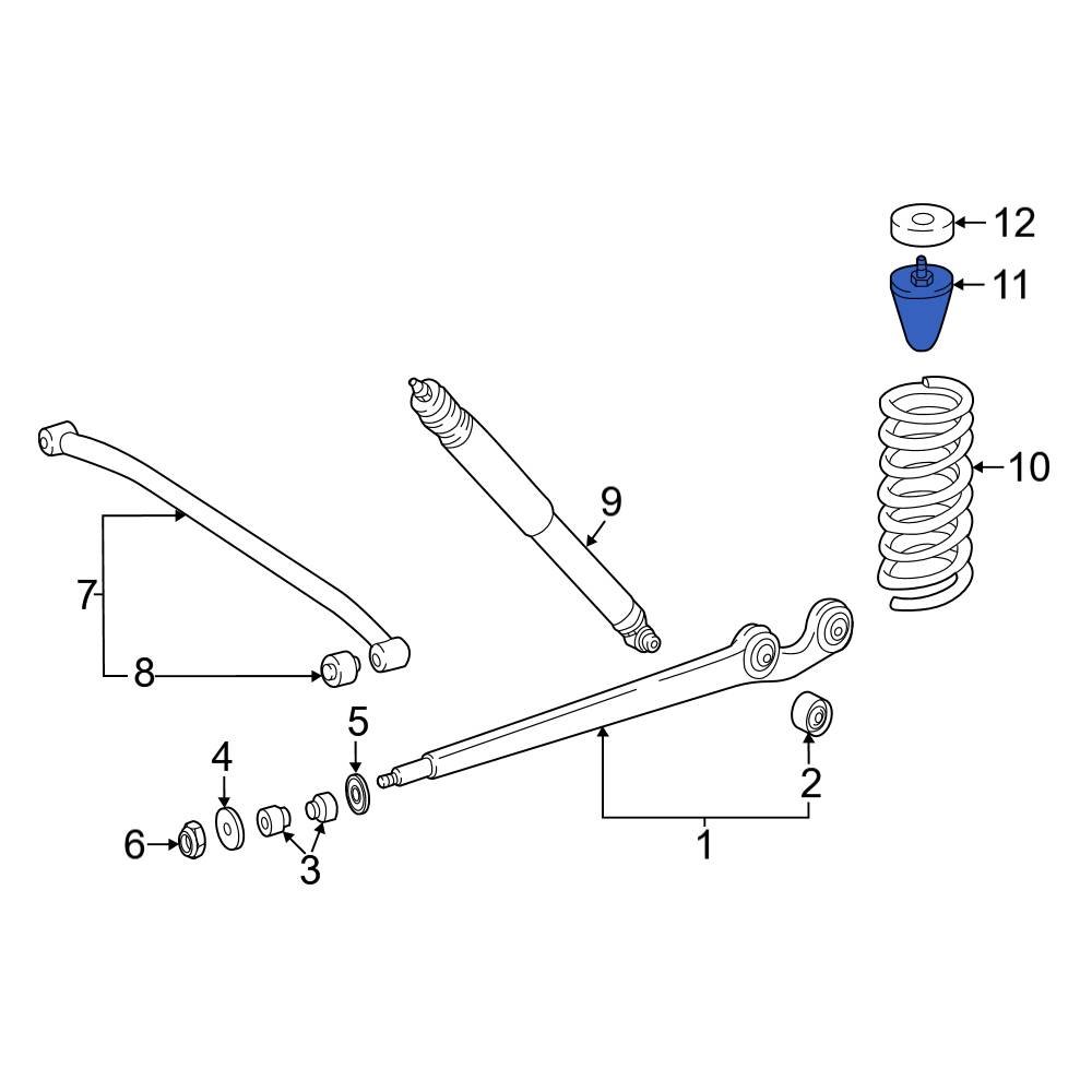 MercedesBenz OE 460320024464 Rear Coil Spring Damper