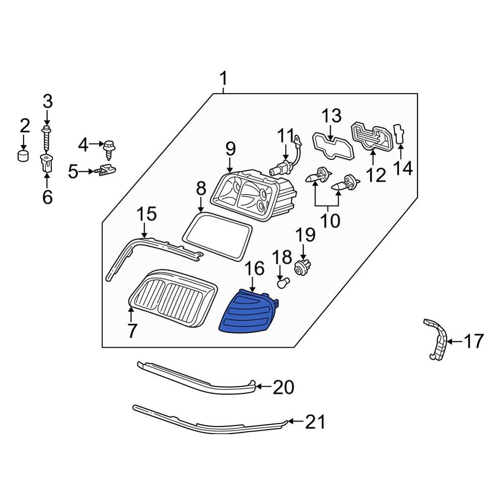 MercedesBenz OE 2028261243 Front Right Turn Signal Light Housing