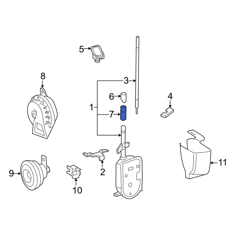 MercedesBenz OE 202827009864 Lower Radio Antenna Mast Gasket