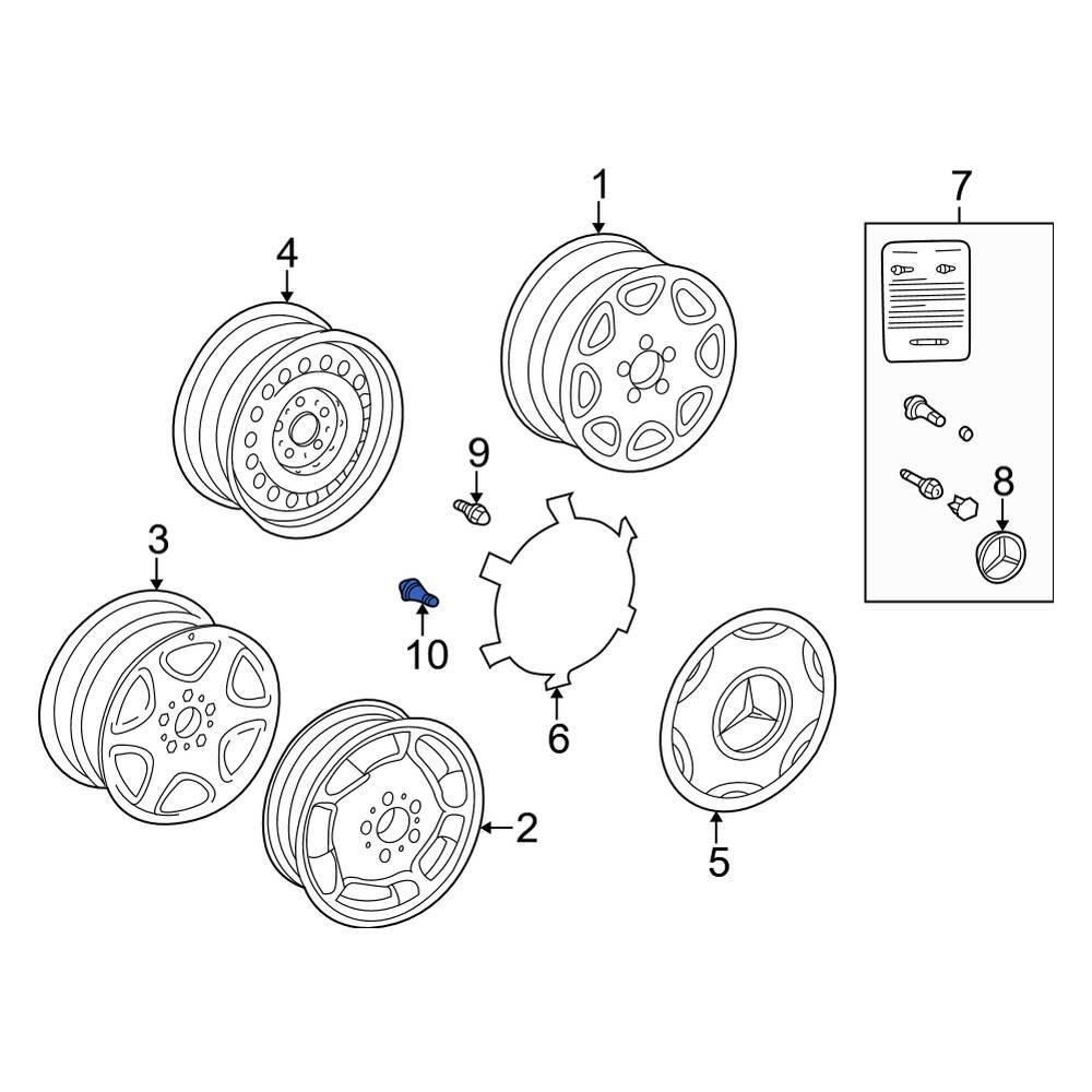 Mercedes-Benz OE 0004000313 - Tire Valve Stem