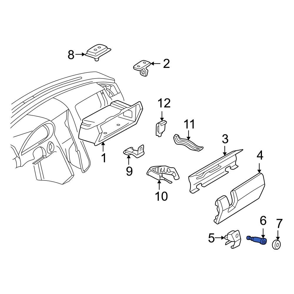 MercedesBenz OE 2106890001 Glove Box Lock Kit