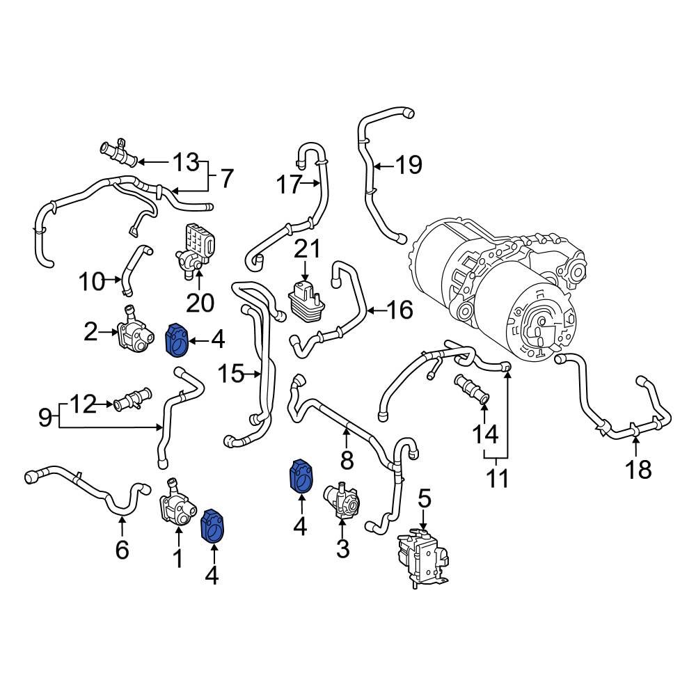 MercedesBenz OE 2425010080 Drive Motor Coolant Pump Insulator