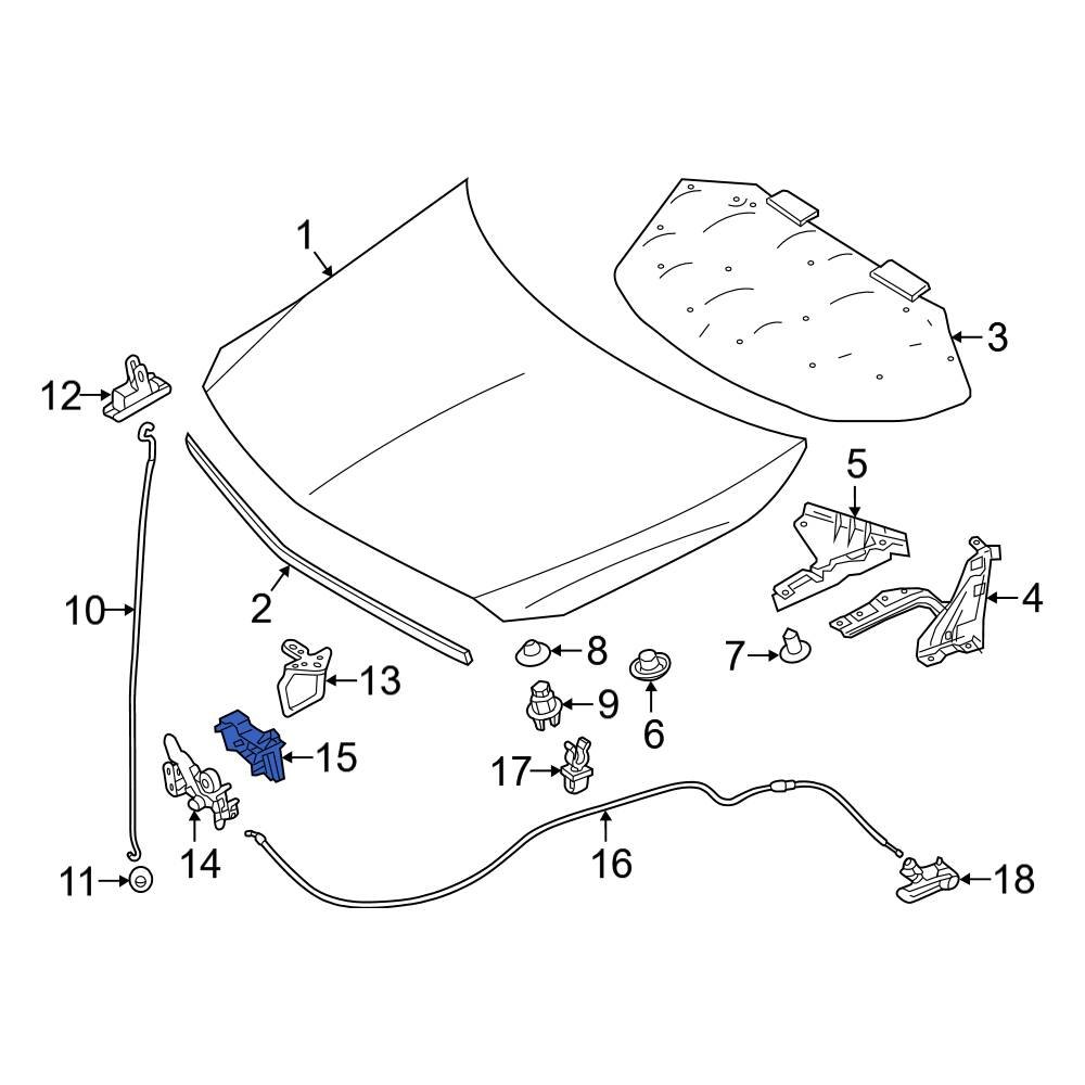 Mercedes-Benz OE 2468700558 - Front Hood Contact Switch