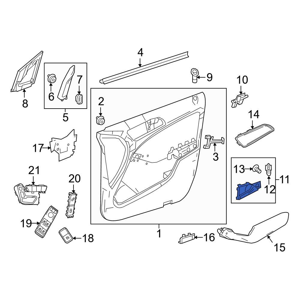 MercedesBenz OE 24676002619051 Front Right Inner Interior Door Handle