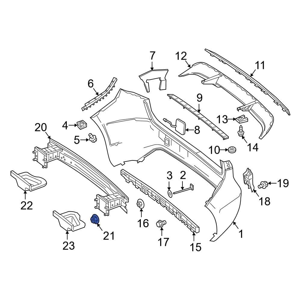 Mercedes-Benz OE 2126200026 - Bumper Impact Bar Nut