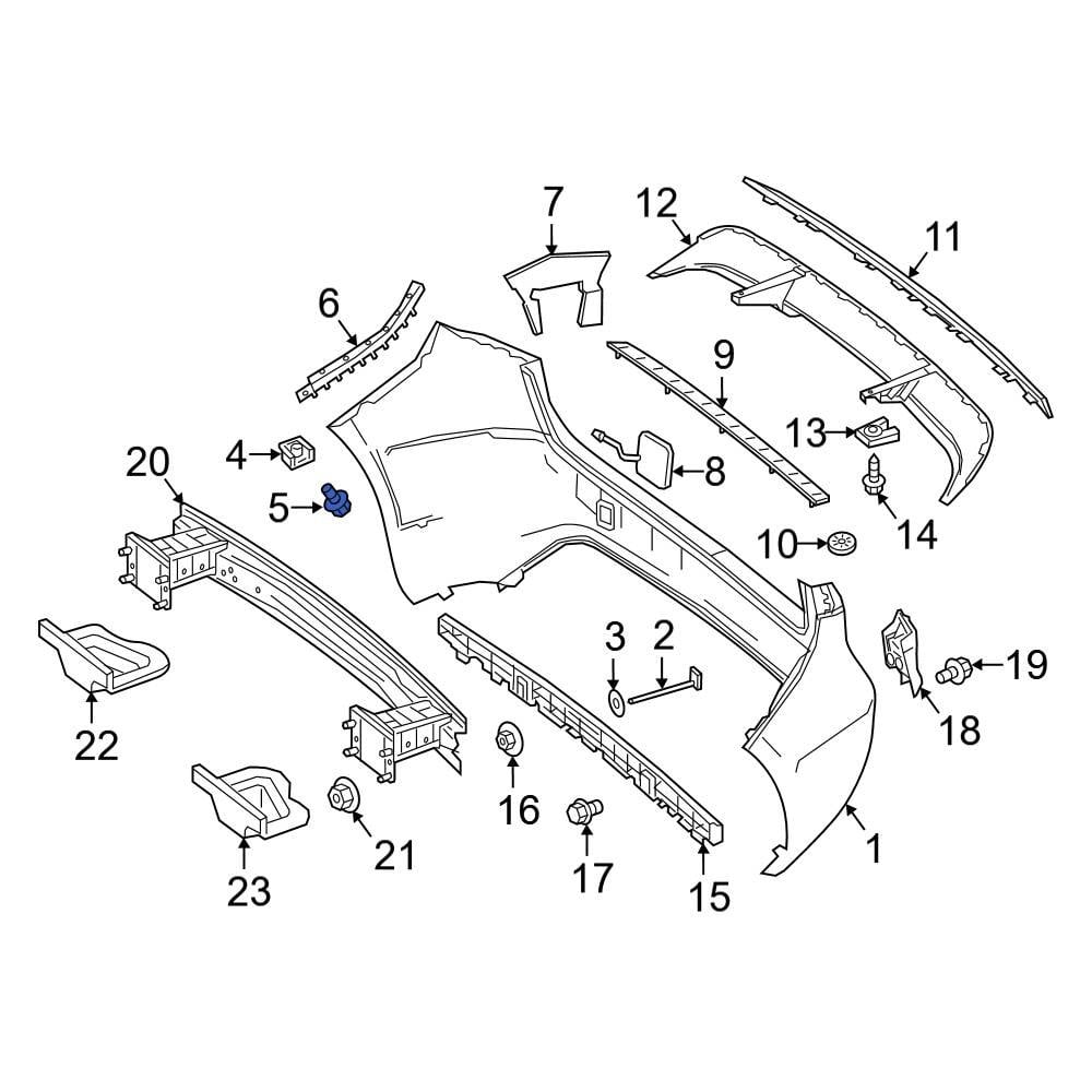 Mercedes-Benz OE 0039949145 - Upper Bumper Cover Nut