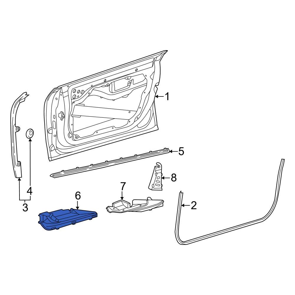MercedesBenz OE 2977224300 Front Left Door Reinforcement Bar