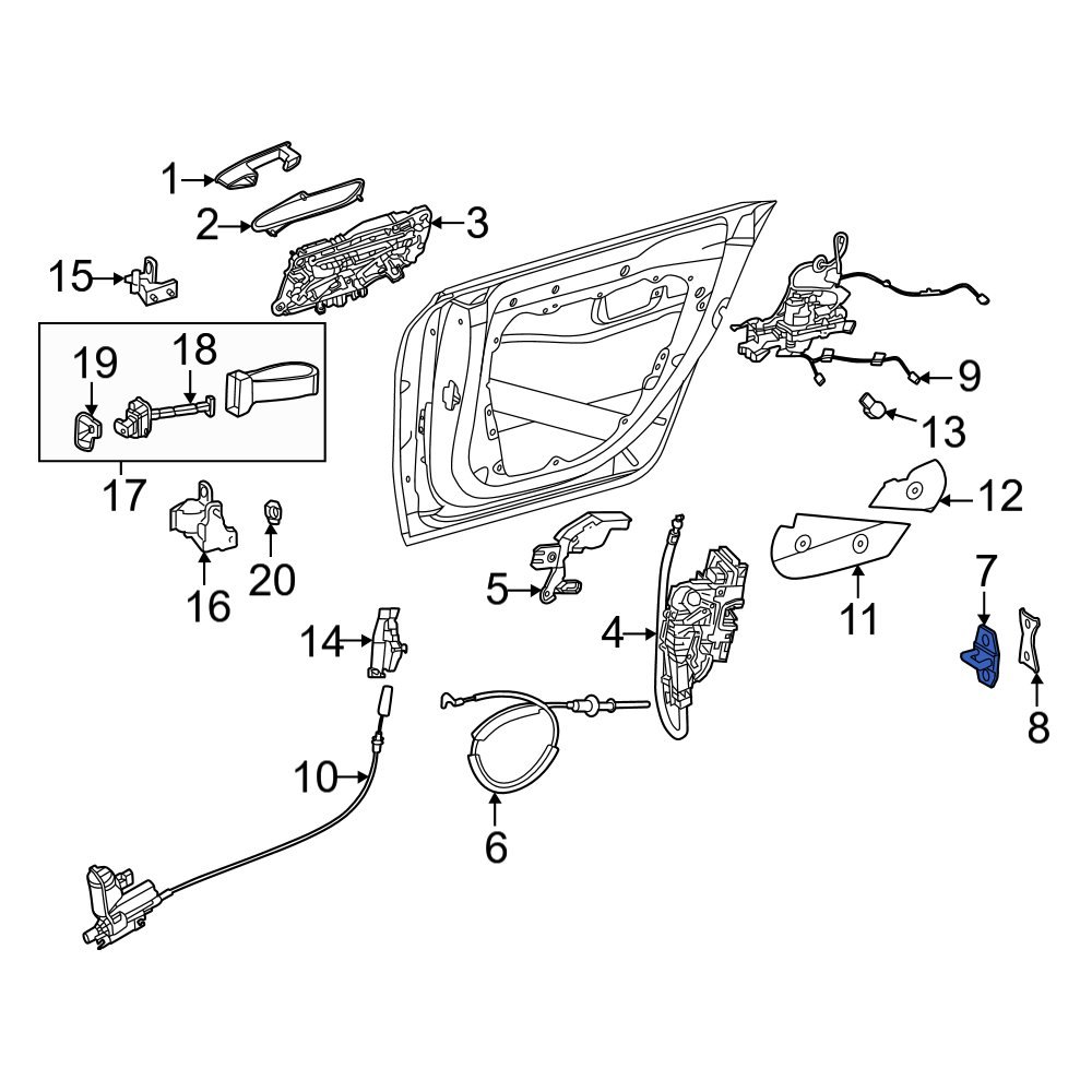 MercedesBenz OE 0997231600 Rear Door Lock Striker Plate