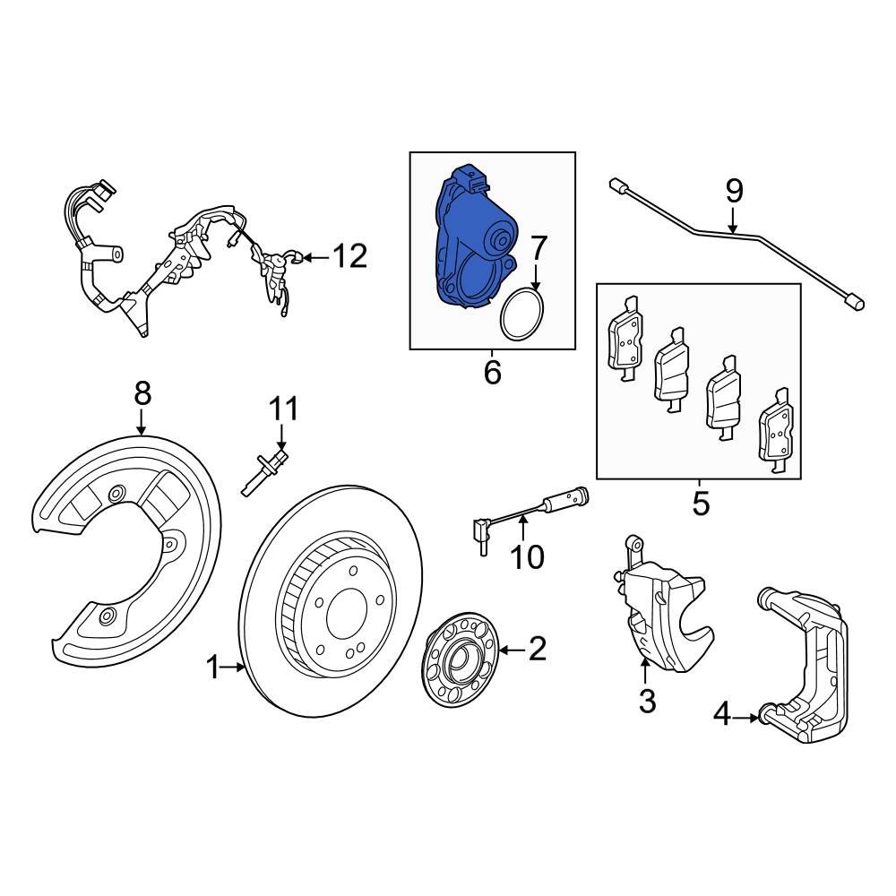 MercedesBenz OE 2979069100 Rear Parking Brake Actuator