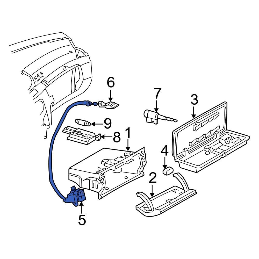 MercedesBenz OE 22068007841434 Front Glove Box Latch