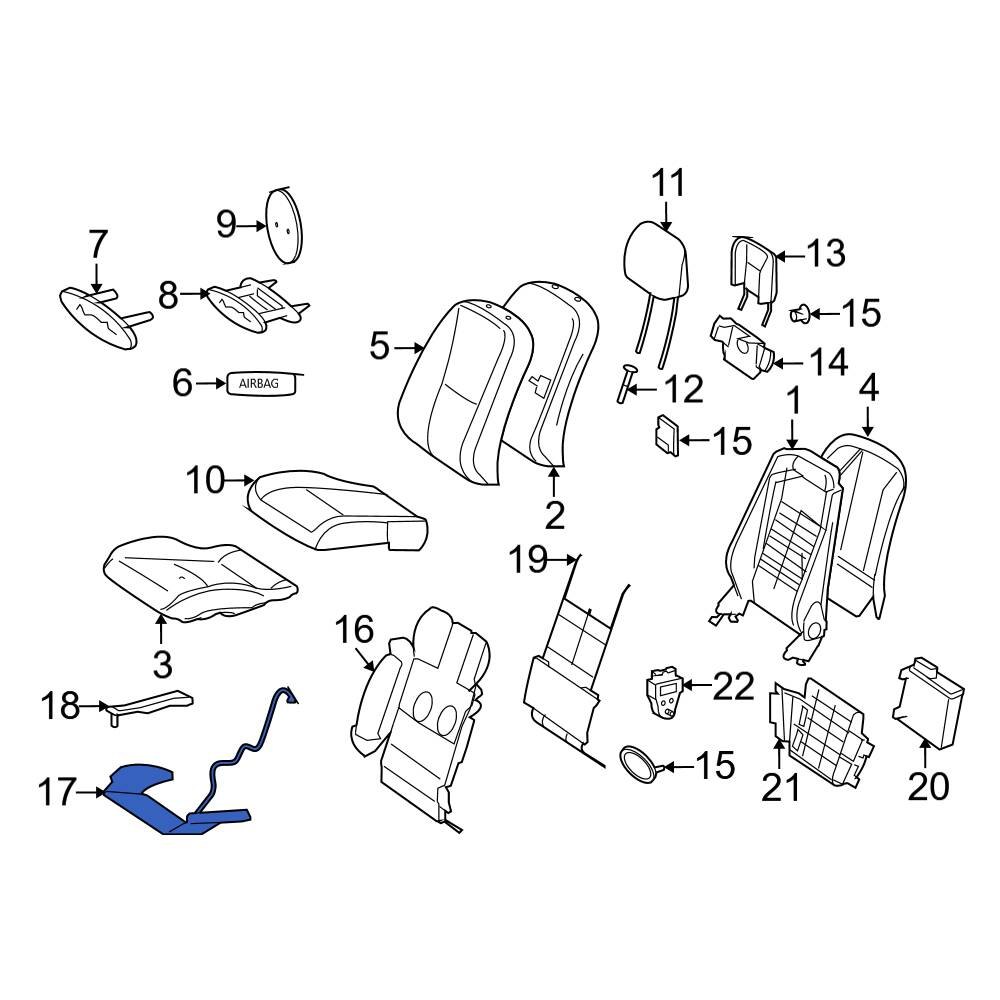 MercedesBenz OE 2219102275 Upper Seat Lumbar Support Cushion