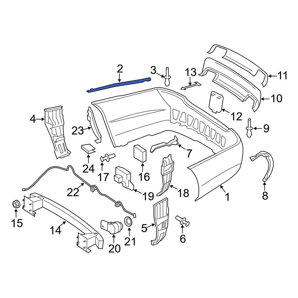 Mercedes-Benz OE 2218850216 - Right Bumper Cover Brace