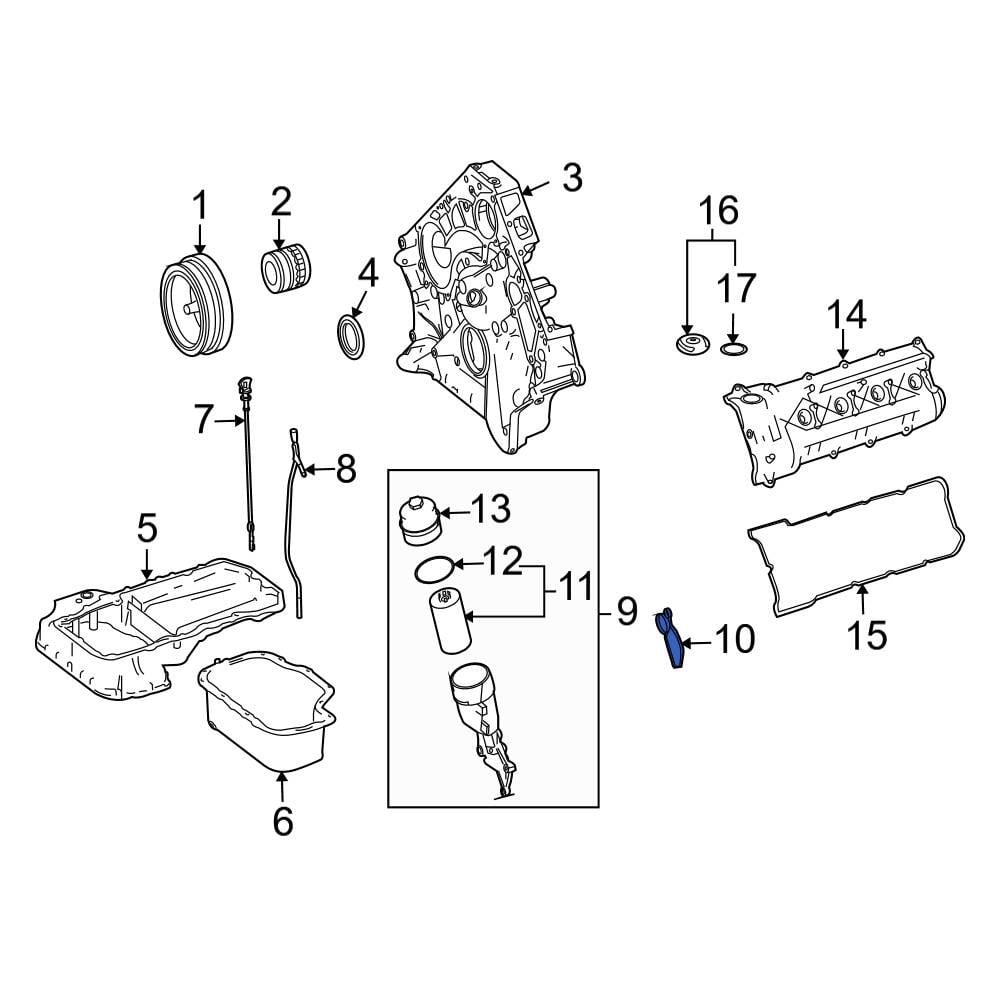 Mercedes-Benz OE 1561840080 - Engine Oil Filter Housing Cover O-Ring