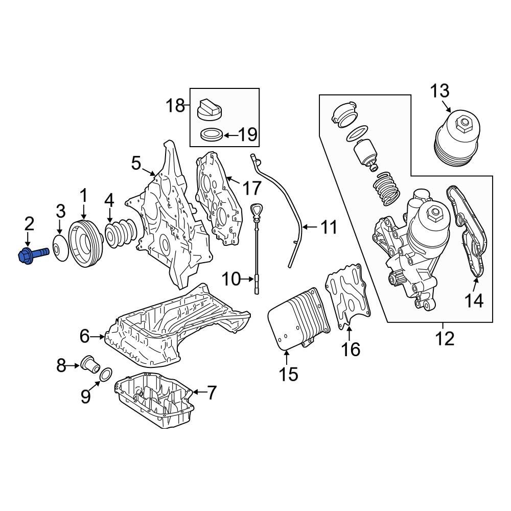 MercedesBenz OE 0189907901 Engine Harmonic Balancer Bolt