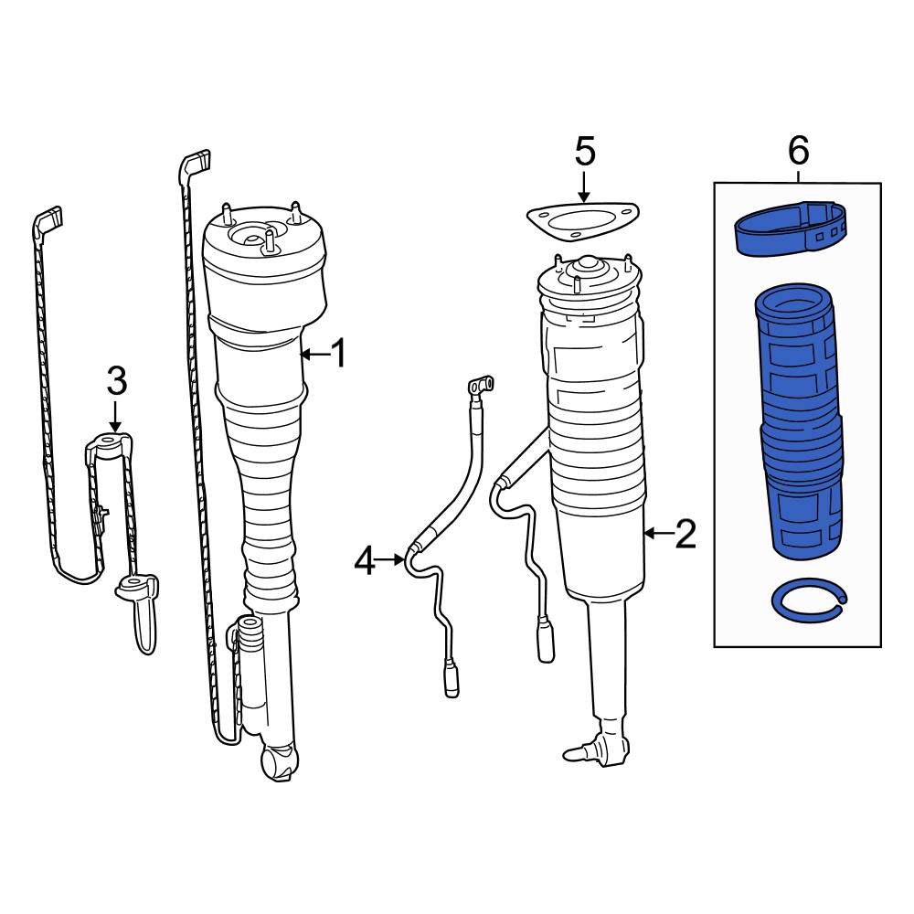 MercedesBenz OE 2213300085 Front Suspension Strut Bellows