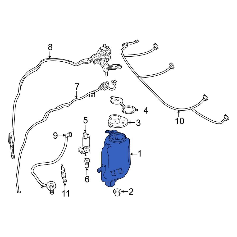MercedesBenz OE 2228690520 Front Washer Fluid Reservoir
