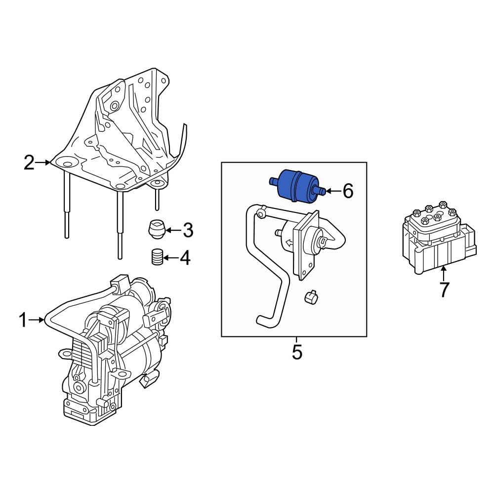 MercedesBenz OE 2223200469 Rear Air Suspension Compressor Filter