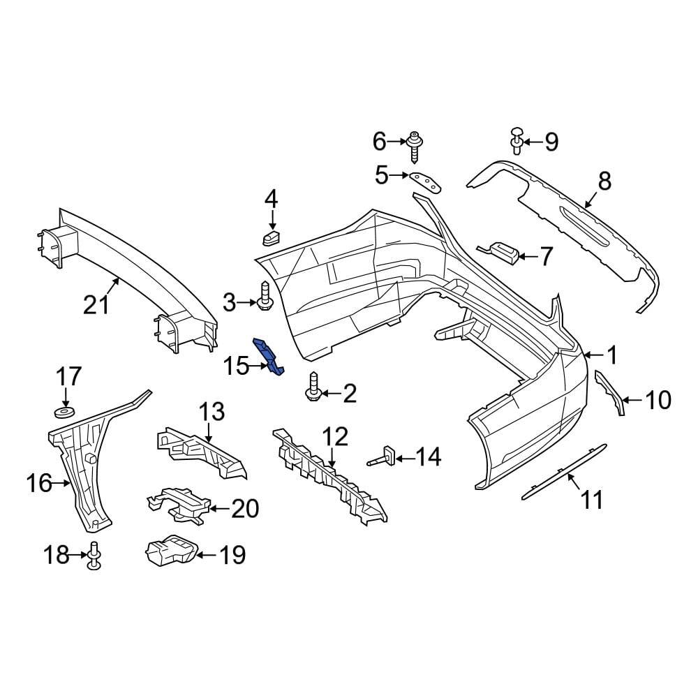 Mercedes-Benz OE 2228851521 - Left Bumper Impact Absorber Bracket