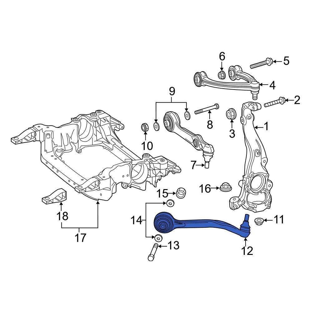 MercedesBenz OE 2223501302 Rear Left Lateral Arm
