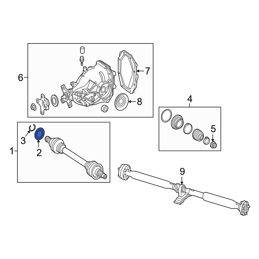 MercedesBenz OE 2203570690 Rear CV Joint Oil Seal Dust Shield