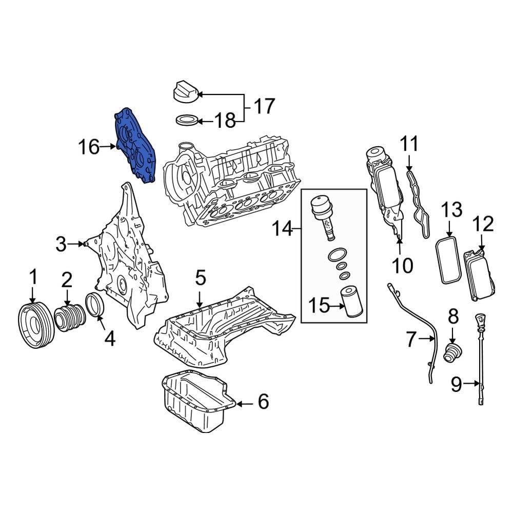 Mercedes-Benz OE 2720150501 - Left Upper Engine Timing Cover