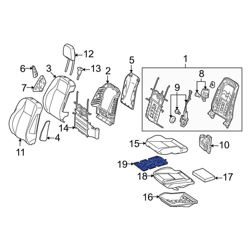 MercedesBenz OE 2058202902 Front Left Air Bag Seat Sensor Mat