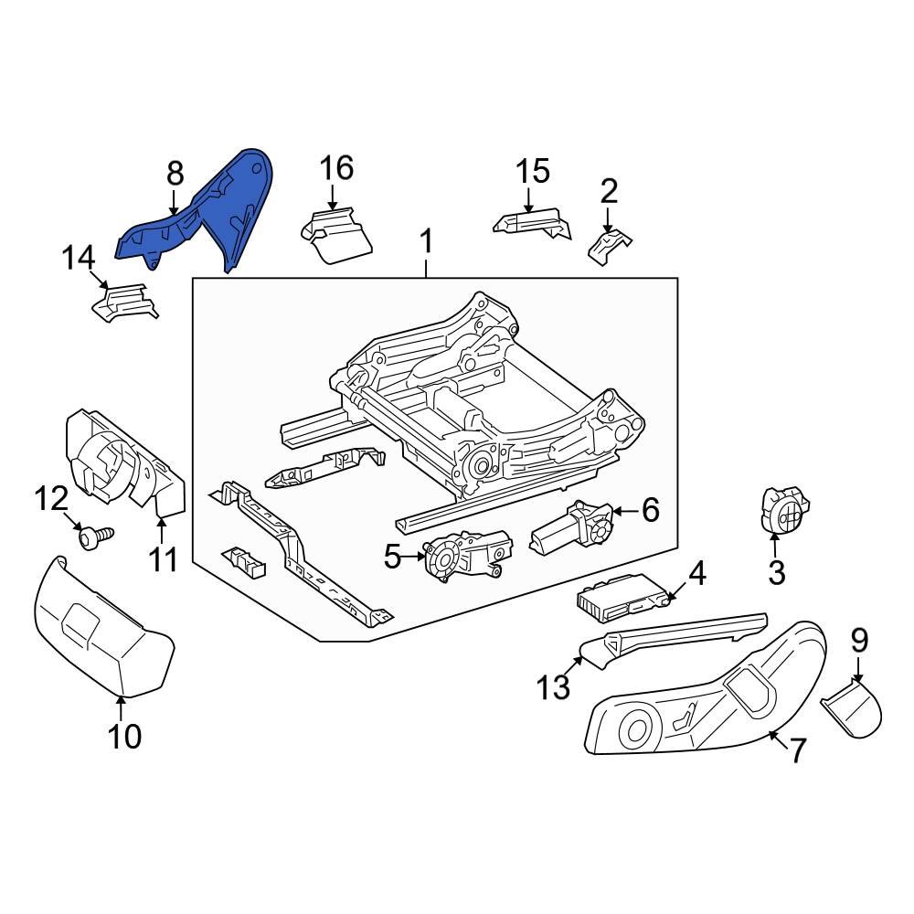 MercedesBenz OE 20591915229051 Front Left Seat Back Recliner