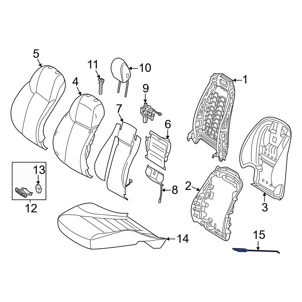 MercedesBenz OE 2058202902 Front Left Air Bag Seat Sensor Mat