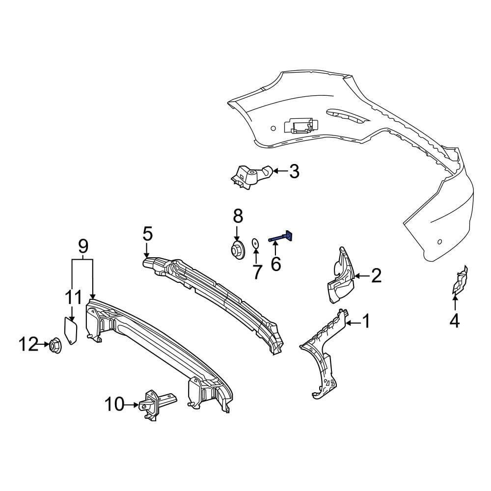 Mercedes-Benz OE 0008850311 - Rear Bumper Cover Support Rail Bolt