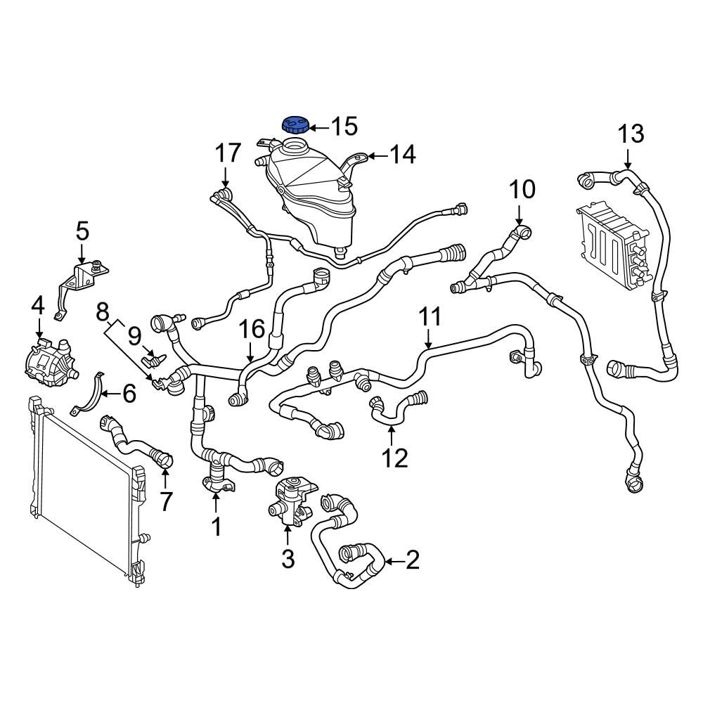 MercedesBenz OE 2975005100 Drive Motor Inverter Coolant Reservoir Cap